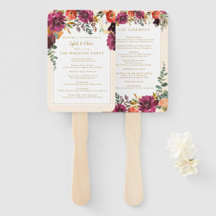 Éventail Bouquet d'automne sauvage Main F Mariage personn