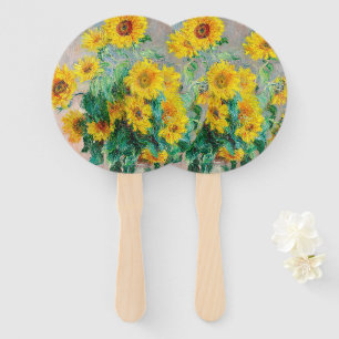 Éventail Bouquet de tournesols Claude Monet