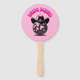 Éventail bride squad disco cowgirl pink