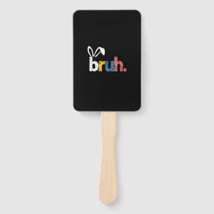 Éventail Bruh Bunny Pâques mignonne mème pour les enfants _