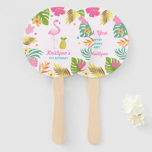 Éventail Cadeau de Flamant rose de fan de main de réceptio