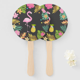 Éventail Cadeau de Flamant rose de fan de main de réceptio