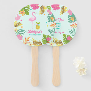 Éventail Cadeau de Flamant rose de fan de main de réceptio