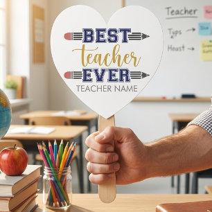 Éventail Cadeau personnalisé Meilleur Enseignant - Cadeau P