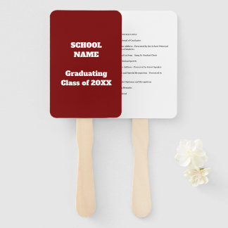 Éventail Calendrier de la cérémonie de remise des diplômes 