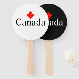 Éventail Canada texte personnalisé avec les jeux de la feui
