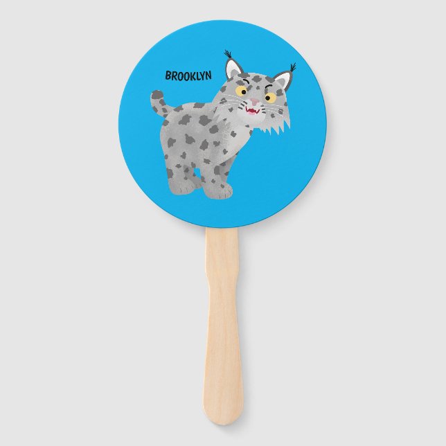 Éventail Caricature de lynx de lynx de lynx (Devant)