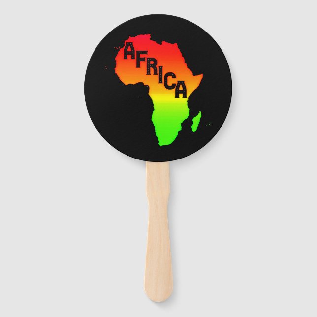 Éventail Carte du continent africain (Devant)
