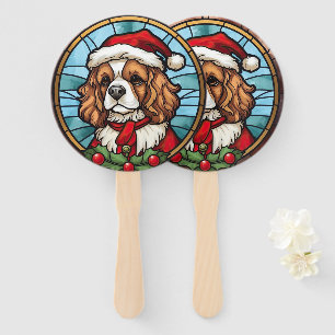Éventail Cavalier King Charles Spaniel Verre Noël