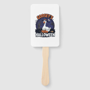 Éventail Chapeau de sorcière citrouille d'oie Halloween de