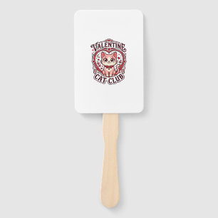 Éventail Chat de la Saint-Valentin Dessin drôle pour amateu