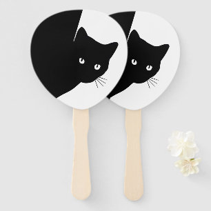 Éventail Chat noir rusé