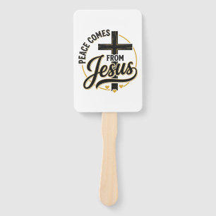 Éventail Chemise chrétienne croix de Jésus La paix vient de