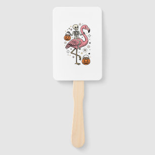 Éventail Chemise de bonbons d'Halloween de flamant rose che