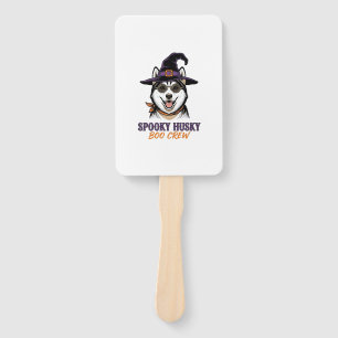 Éventail Chemise de Husky Halloween Sorcière Chien Graphiqu