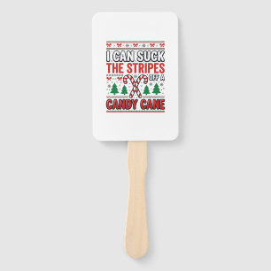Éventail Chemise de Noël drôle de canne à bonbon