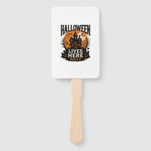 Éventail Chemise Vintage Halloween Maison Hantée Quotidien