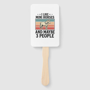 Éventail Chemises drôles de chevaux miniatures pour amateur