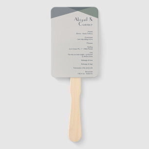 Éventail Chic Abstrait Geometry Sage Navy Dusty Blue Prog