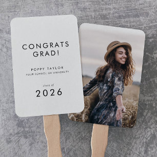 Éventail Chic Typographie Fêtes Grad Photo Grad Grad