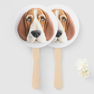 Éventail Chien Basset Hound Inspiré de la 3D