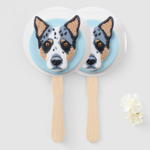 Éventail Chien Blue Heeler Inspiré 3D