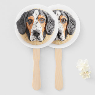 Éventail Chien Bluetick Coonhound Inspiré 3D