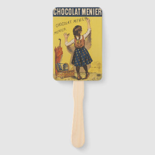Éventail Chocolat Menier Petite fille Mur écriture