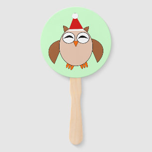 Éventail Chouette de Noël