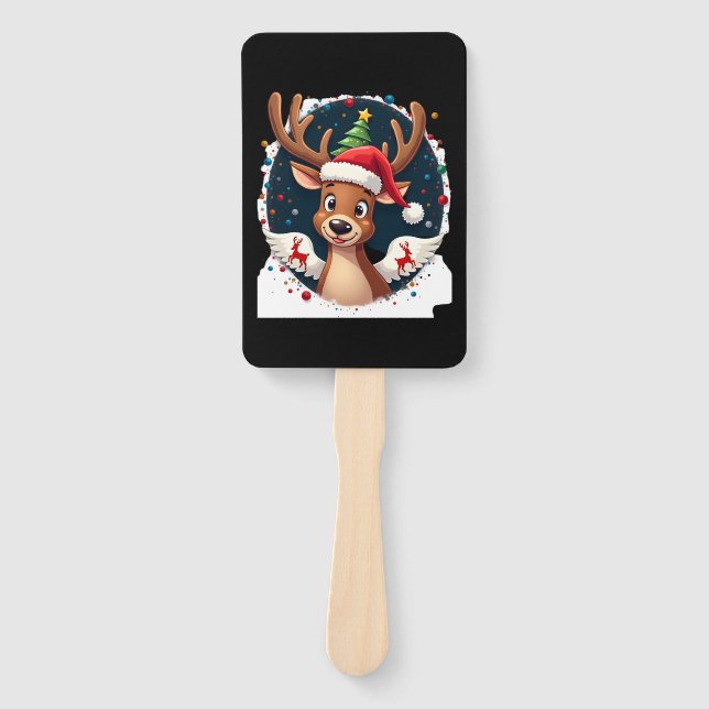 Éventail christmas Reindeer (2) (Devant)