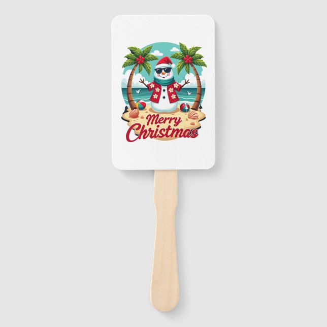 Éventail christmas Snowman (Devant)