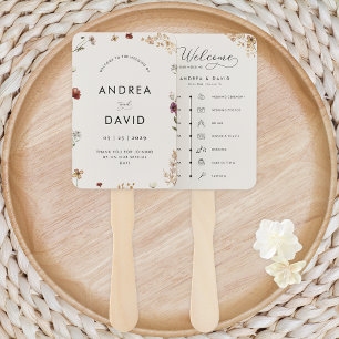 Éventail Chronologie du Mariage de script Fleur sauvage ivo