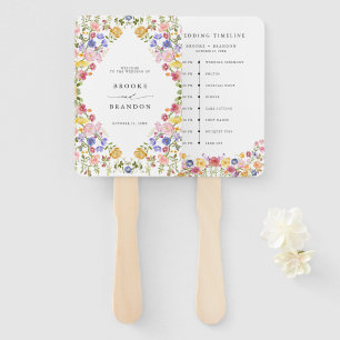 Éventail Chronologie du mariage du Fleur sauvage de printem