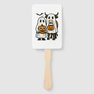 Éventail Chute Cute Vache Highland Ghost Halloween 2
