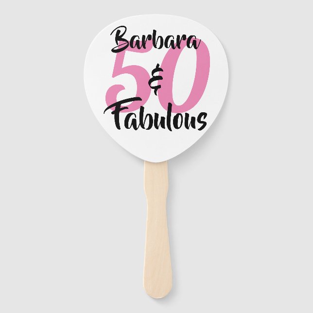 Éventail Cinquante et fabuleux 50e anniversaire fête Person (Devant)