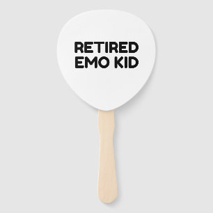 Éventail Citation amusante d'Emo Kid à la retraite