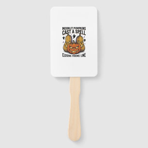 Éventail Citation de citrouille d'Halloween Jack O Lantern 