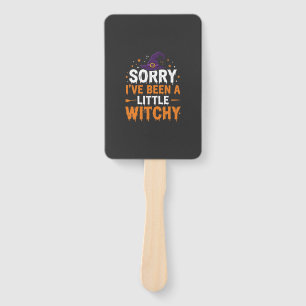 Éventail Citation drôle de petite sorcière pour Halloween