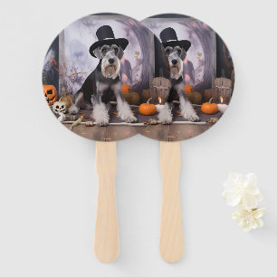 Éventail Citrouilles de Schnauzer miniature Halloween