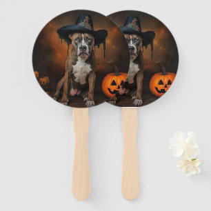 Éventail Citrouilles d'Halloween effrayantes American Staff
