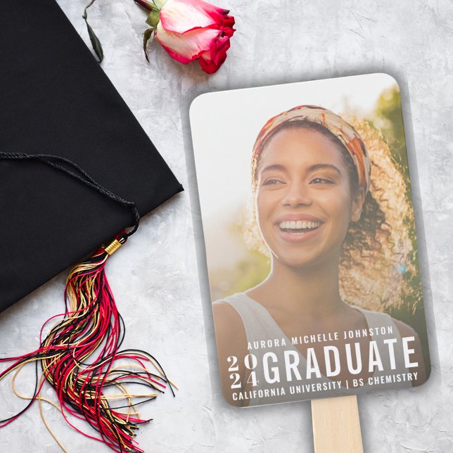 Éventail Classe de Typographie Moderne de Graduate de 2024  (Créateur téléchargé)