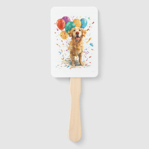 Éventail Clown Retriever � Chien de Cirque avec Ballons