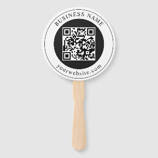 Éventail Code QR avec nom d'entreprise modifiable