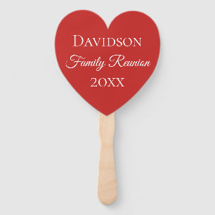Éventail Coeur rouge de la Réunion familiale