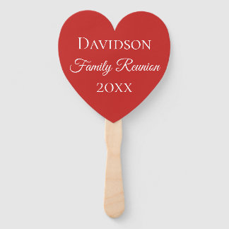 Éventail Coeur rouge de la Réunion familiale