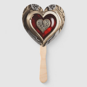 Éventail Cœur Steampunk Intemporel de l'Amour