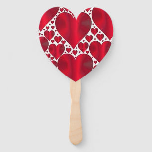 ÉVENTAIL COEURS ROUGES POUR LA JOURNÉE DE VALENTINE