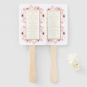 Éventail Collection de Mariages floraux rose-printemps