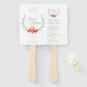 Éventail Colorful Floral Design for Wedding or Event