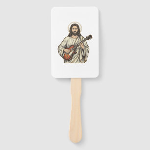 Éventail Conception de chemise avec gravure de guitariste s